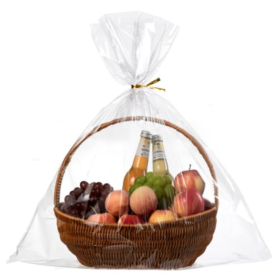 Cellophane Wrap Clear - 20 stuks transparante cellofaanzakjes, 24x30 inch