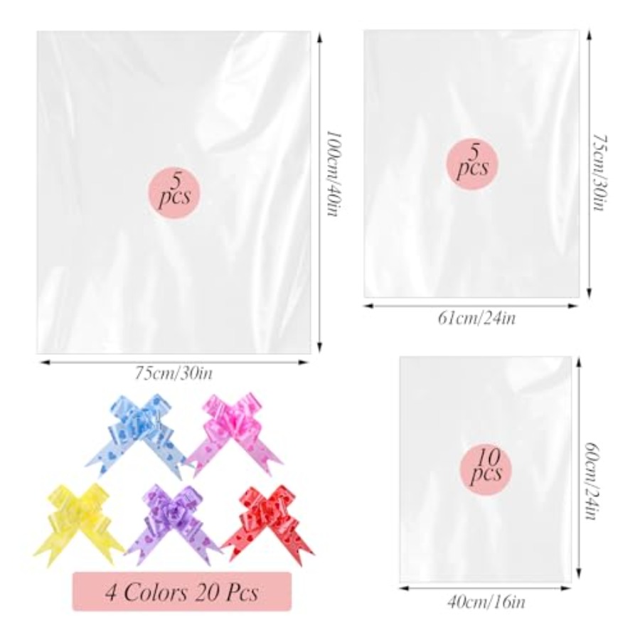 20 stuks grote cellofaanzakjes - Cellophane Wrap Clear recensie en prijs