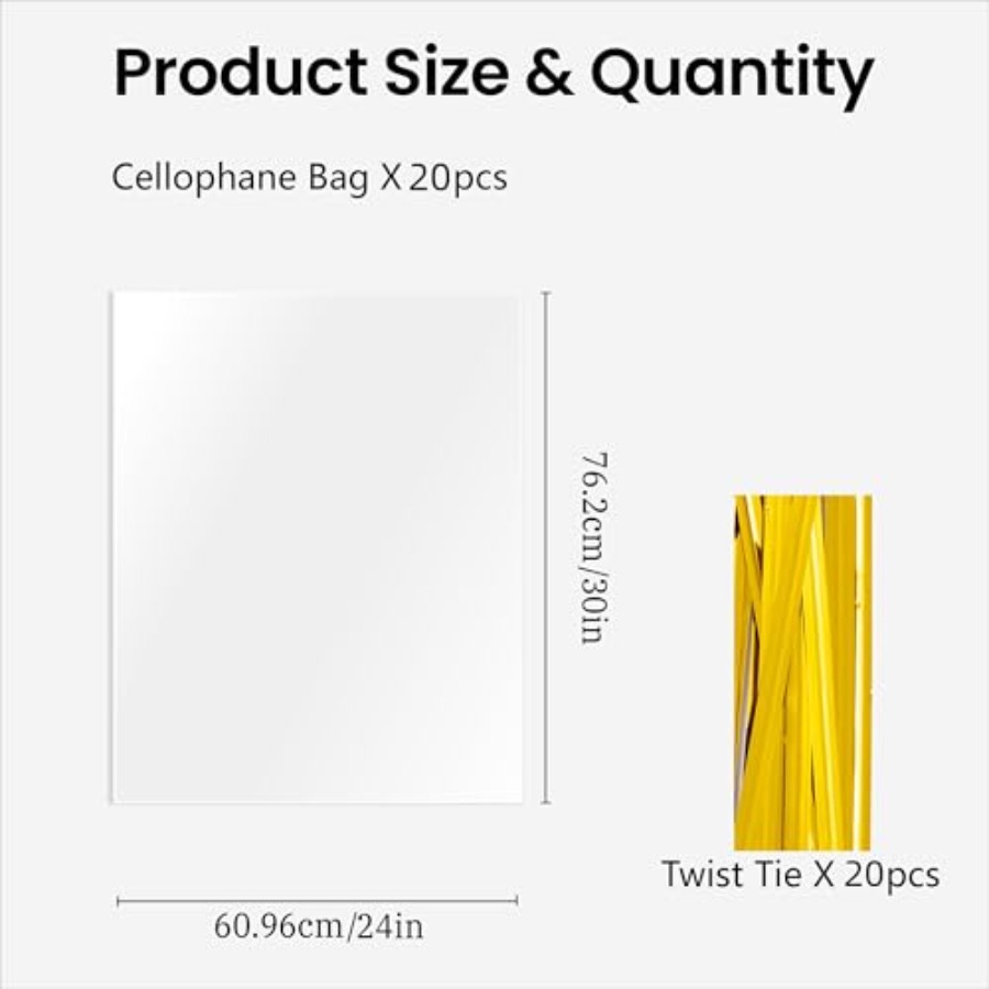 20 stuks transparante cellofaa - Cellophane Wrap Clear recensie en prijs